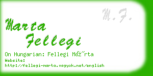 marta fellegi business card